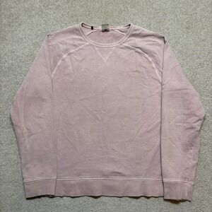 Mack Weldon Ace Crewneck Sweatshirt Mens Large Pink Pullover Washed Casual